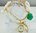 Ailisha Bracelet/Watch Pearls & Pendants Green/Gold