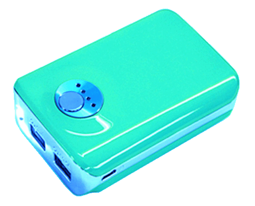 8000mAh Power Bank With Two Usb & Led 'Light Blue'