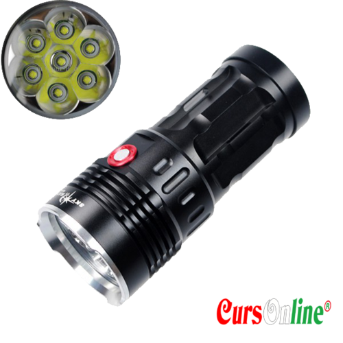8000Lm 7x CREE XM-L2 LED Super Bright & Waterproof Flashlight