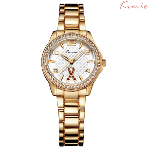New Women Watches Rose Gold Band Quartz Watch Kimio K6143