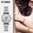 Women Silver Steel Wrist Quartz Watch Unique Shell Dial Face Skmei 1223