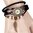 Retro Black Leather Bracelet/Watch 'Wing'