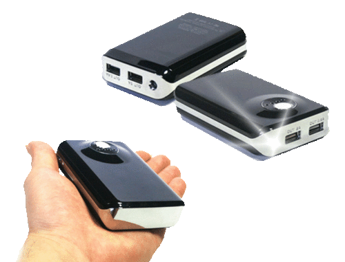 8000mAh Power Bank With Two Usb & Led Light