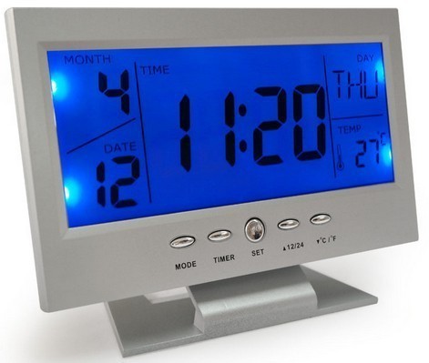 Temperatura Controllo vocale Orologio di proiezione a soffitto Settimana Orologio con Display LCD con Snooze e retroilluminazione Display per Home Office Ora YHG Sveglia Digitale Data 