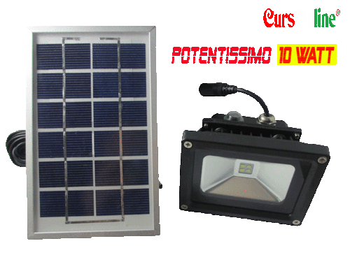 Faro Led Ricaricabile Pannello Solare 10W