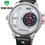 New 2015 XXL Weide WH3409 Dual Time Oversized White