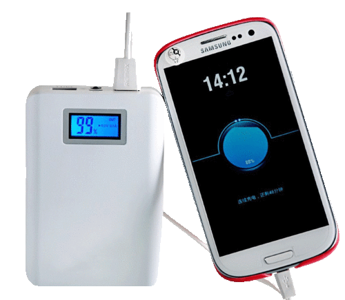 Two USB Exit Power Bank 12800mAh With Led Display