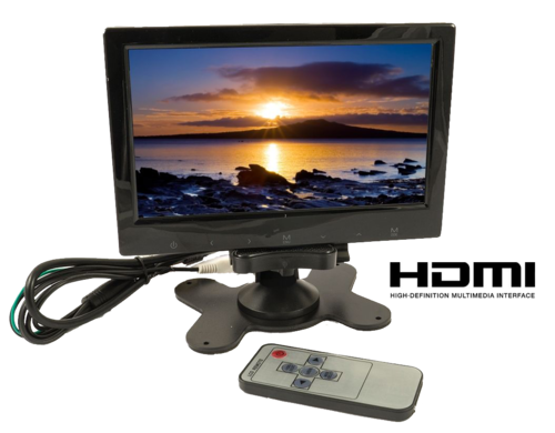 TFT LCD Color HD Monitor 7" 3 Way Input + HDMI + AUDIO