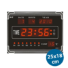 Digital LED wall or desk clock with temperature and date