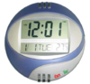 Digital LCD wall or desk clock with temperature and date BLUE