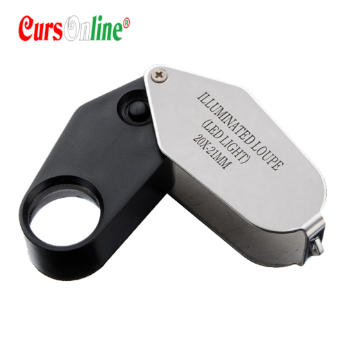 20X-21MM Jewellers Lens Loupe Eye Magnifier LED Light