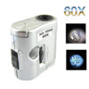 Mini Microscopio 60x Focus Regolabile 2xLed+UV N.9592