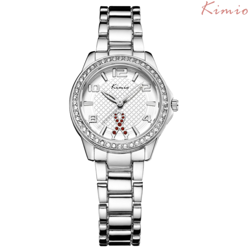 New Women Watches Silver Band Quartz Watch Kimio K6143