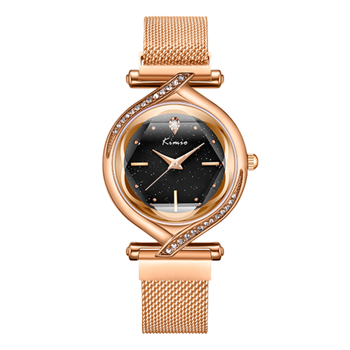 New Luxury Women Watches Magnetic Buckle Kimio K6322-Rosa Gold