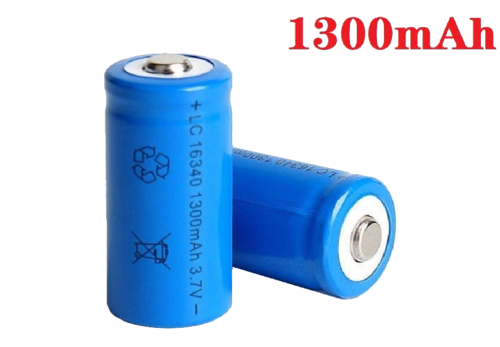 16340 Rechargeable Battery 1300mAh 3.7V Li-ion CR123A